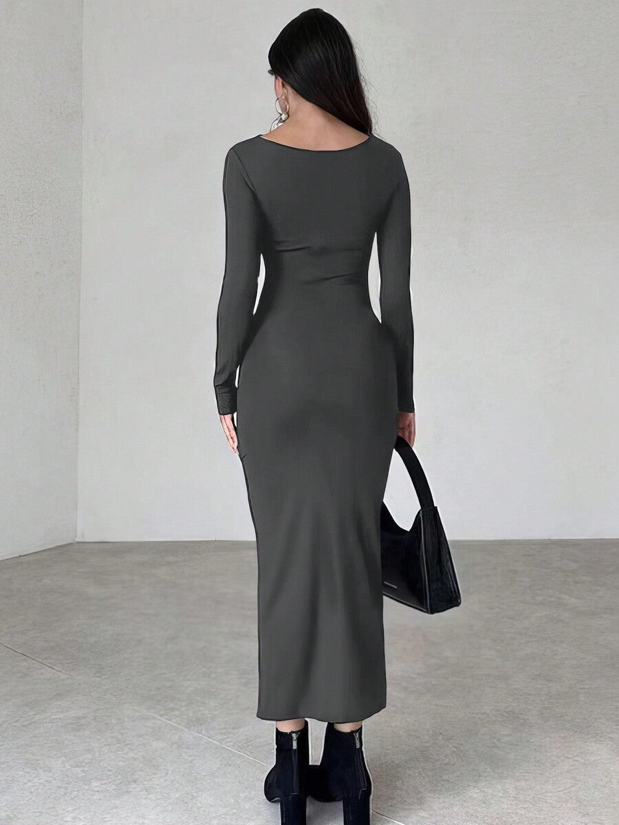 'Victoria' Dress | A regal silhouette with a high collar and gathers