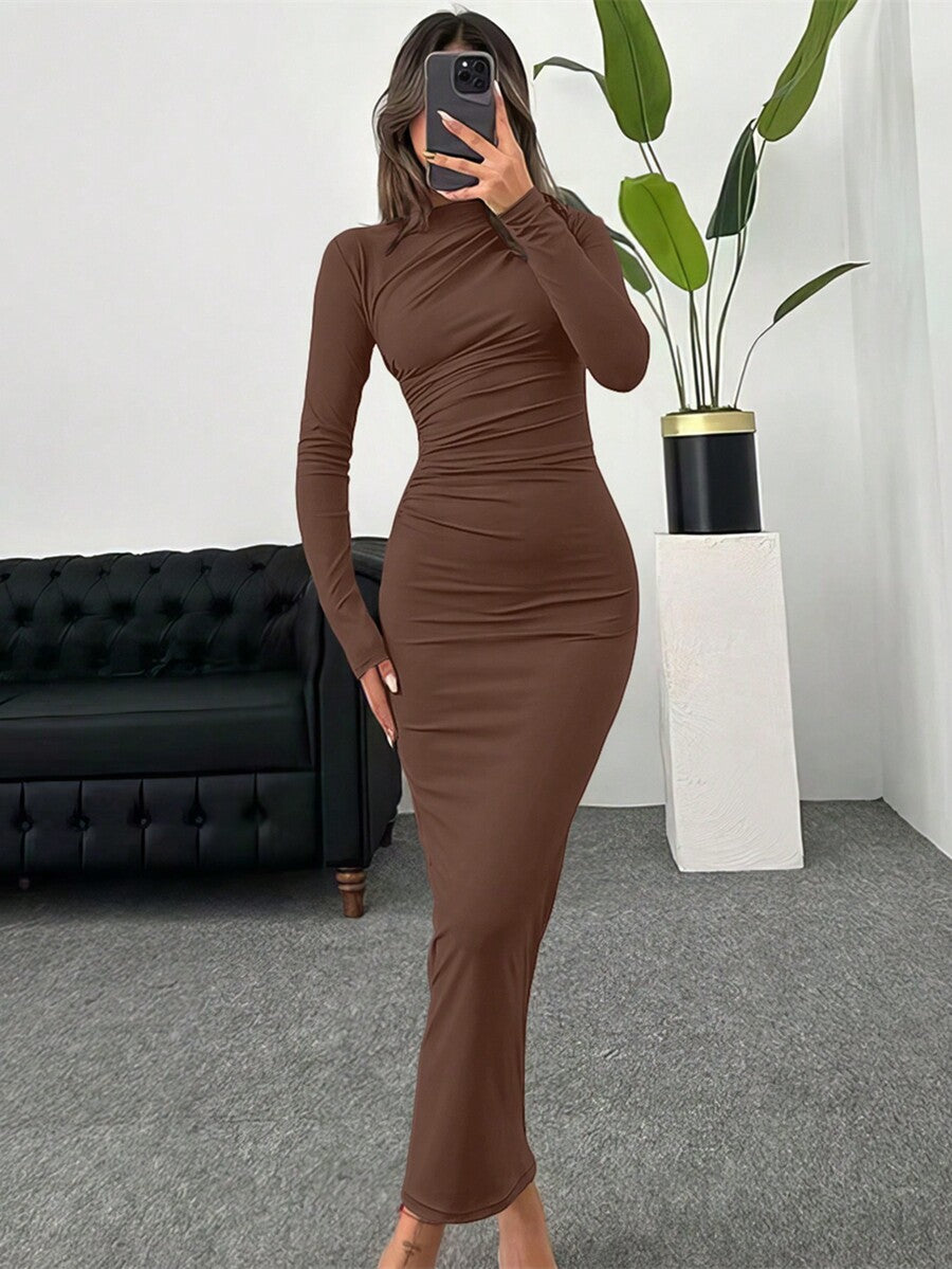 'Victoria' Dress | A regal silhouette with a high collar and gathers